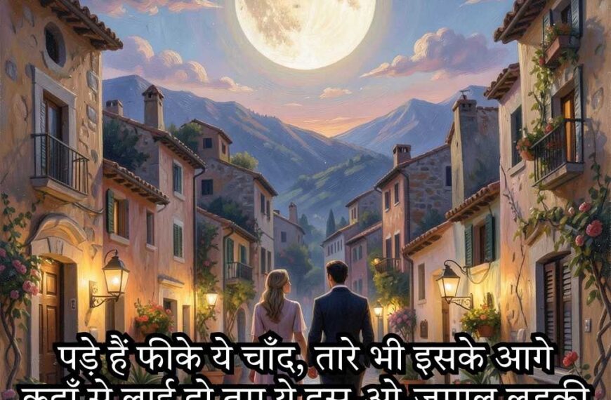 Best Moon Shayari in Hindi Font