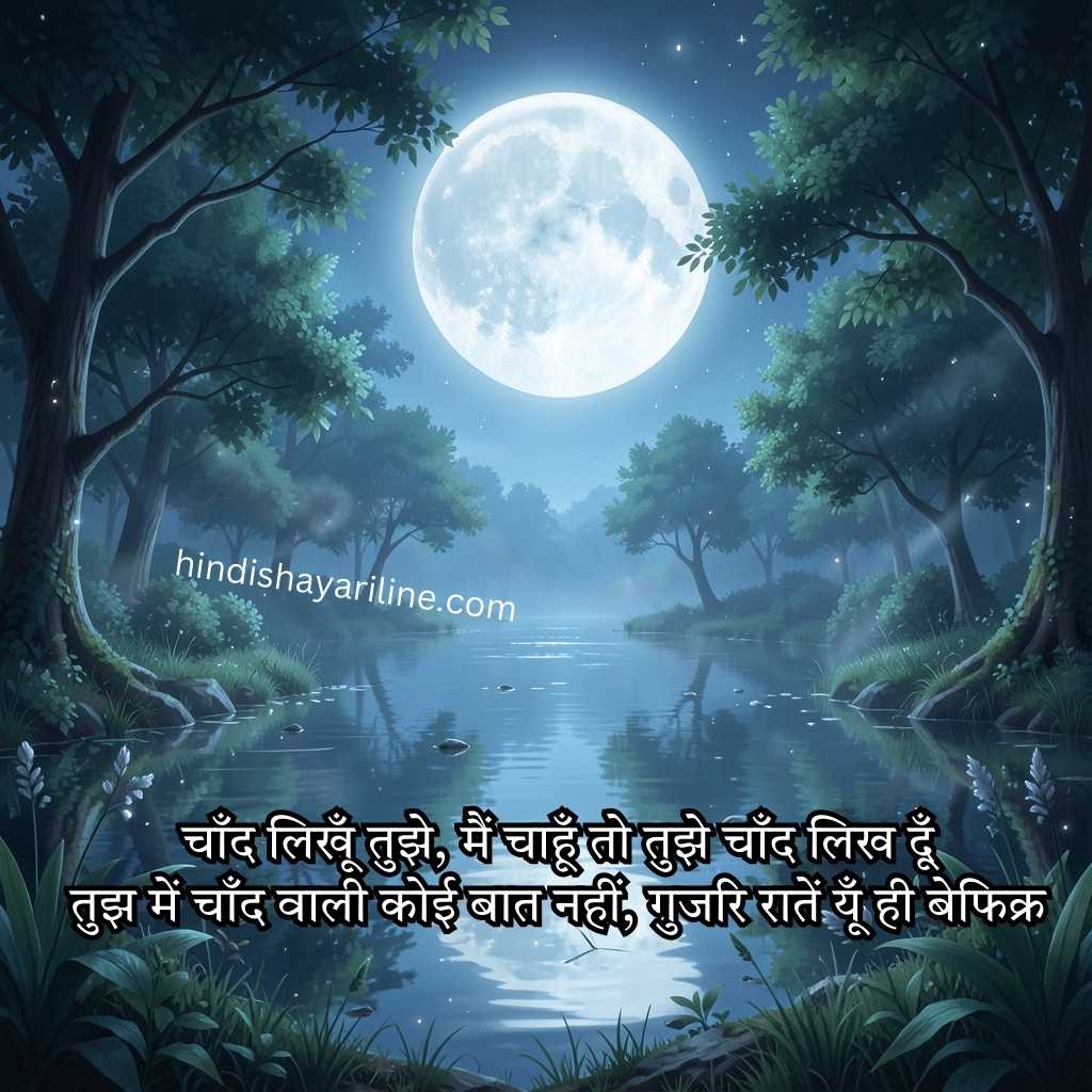 Romantic Love Shayari on Moon In Hindi