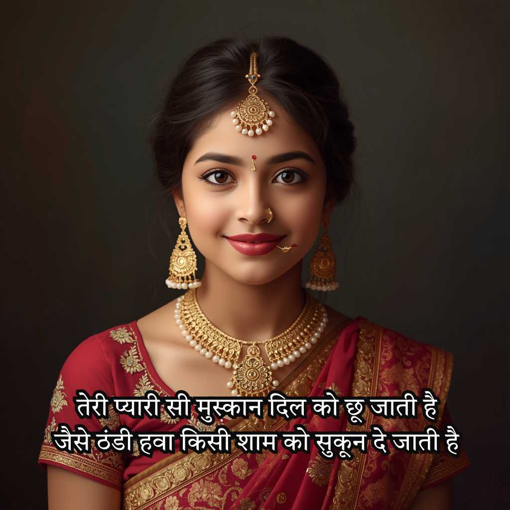 Shayari on Beautiful Girl Smile in Hindi Text