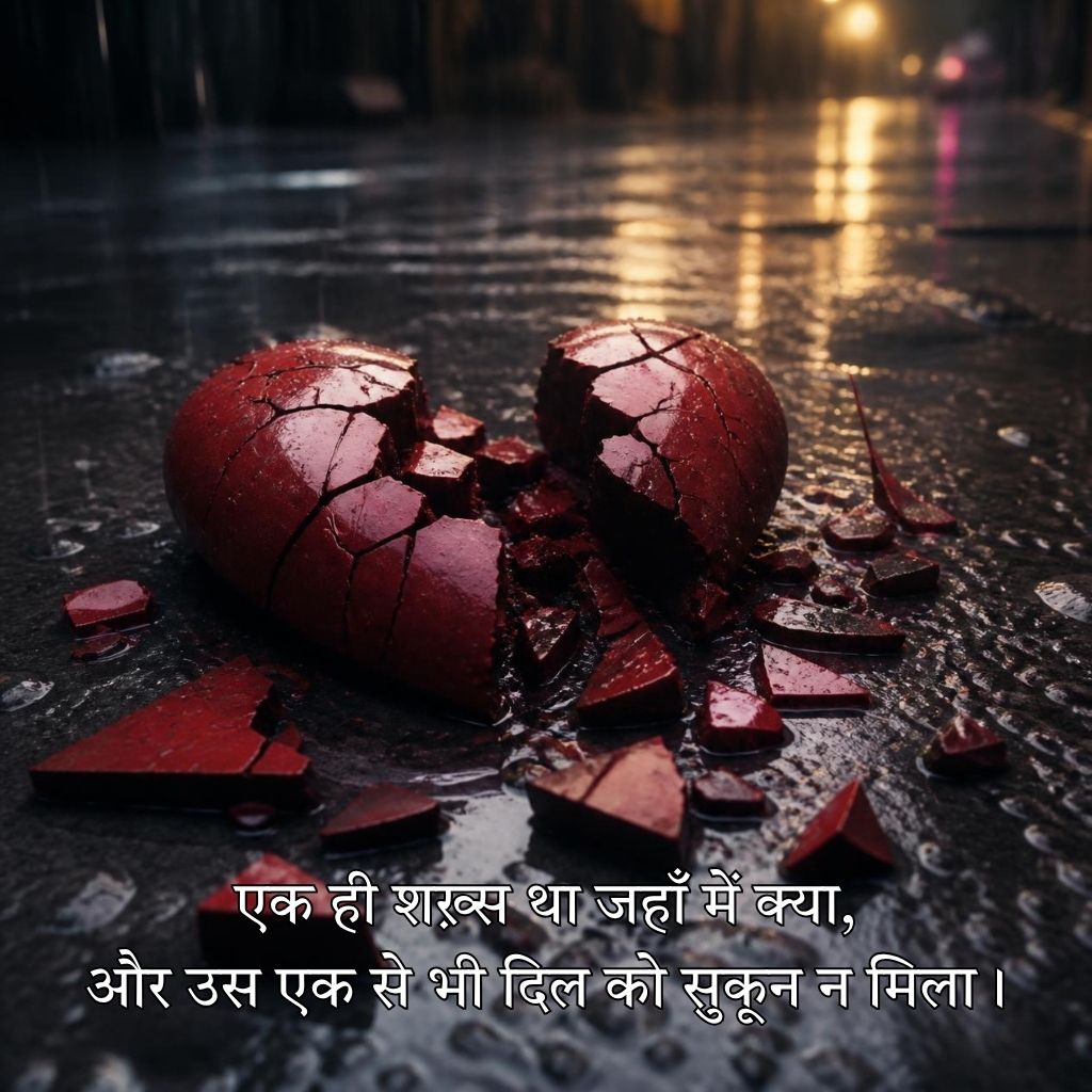 Deep Two Line Broken Heart Shayari in Hindi